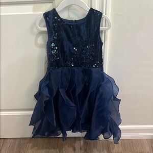 Elegant Navy Blue Kids Dress. Size 4T/4